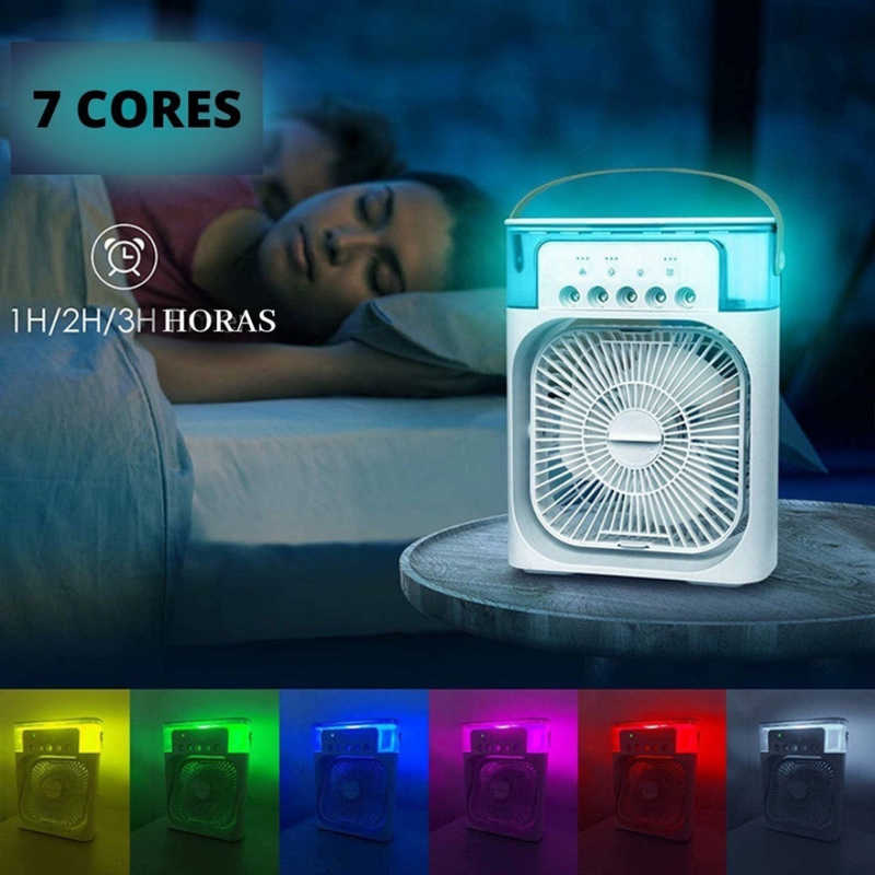 Mini Air Condicionado Portátil Ventilador Umidificador Climatizador de Ambientes!