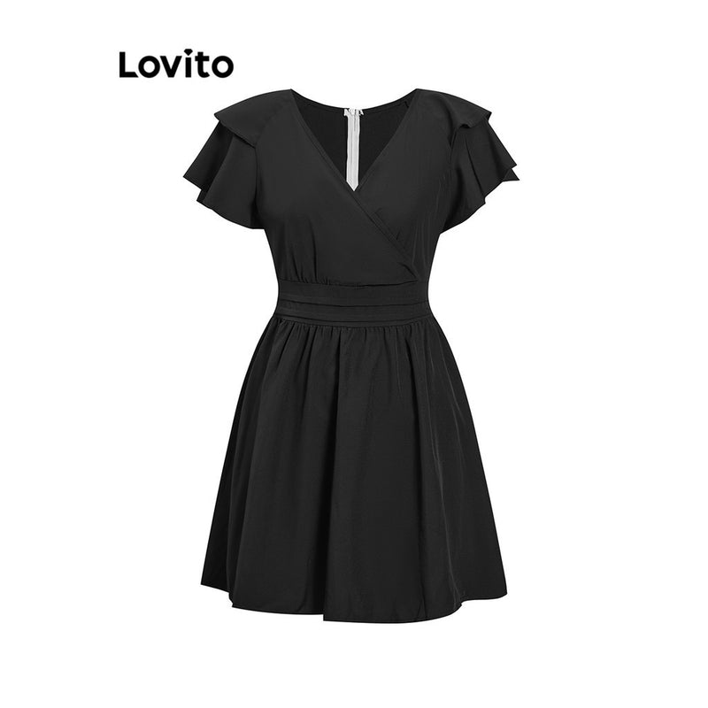 Lovito Vestido Elegante com Babados