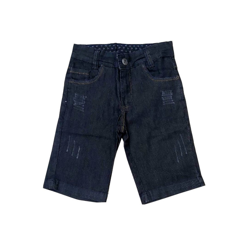 Bermuda Infantil Sarja Jeans Menino Short Brim Juvenil 2-16