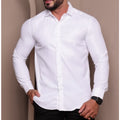 Camisa Social Manga Longa Slim Fit De Algodão