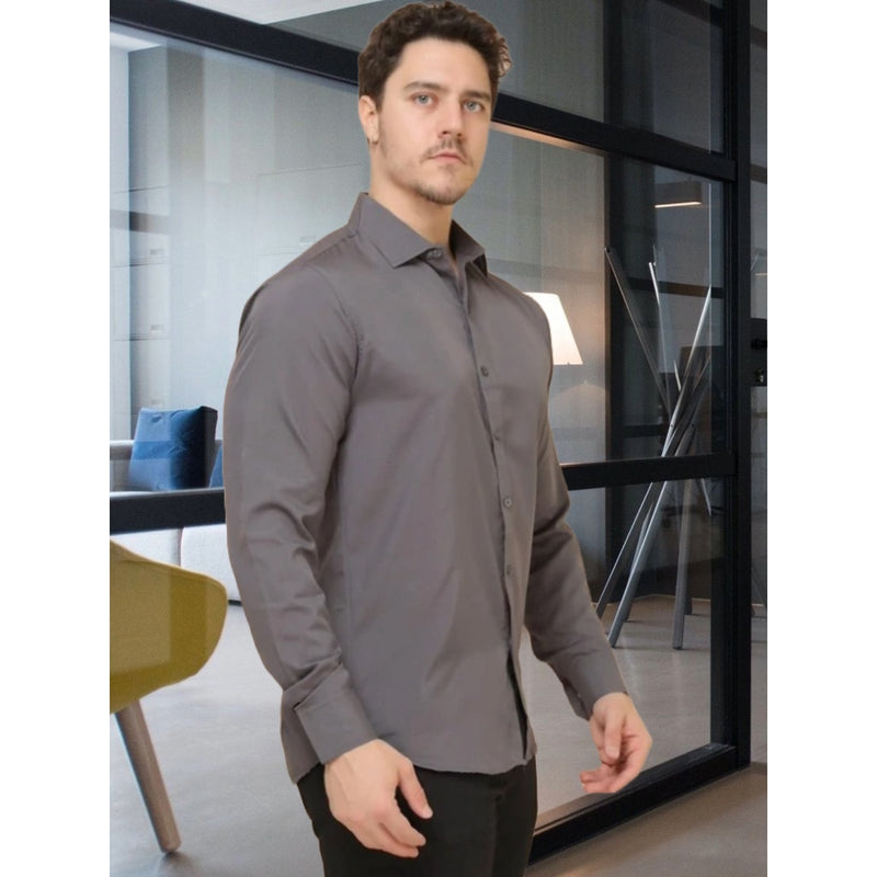 Camisa Social Masculina Manga Comprida Escritório casual Slim!