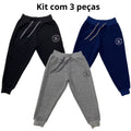 Kit 3 Calças Infantil Moletom Moletinho Menino/ Menina Inverno Unissex. Conforto e Estilo.