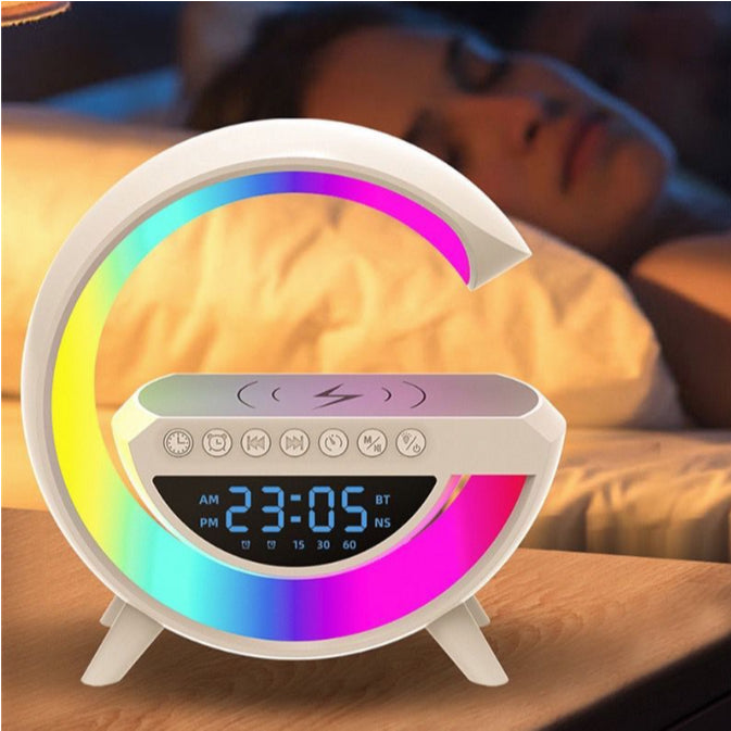 Caixinha De Som G-speaker smart station Carregador Indução Sem Fio Multifunçao Altofalante Bluetooth pra iphone e android iluminaria!