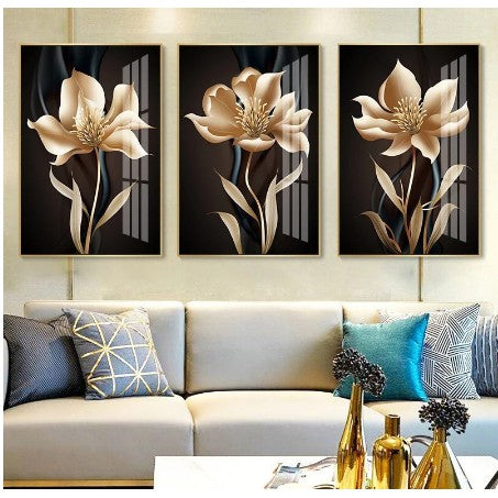 Quadros Decorativos 3 peças 60x40 Mosaico Mdf Alta Resolução Full HD. Estilo e Sofisticação para sua casa!