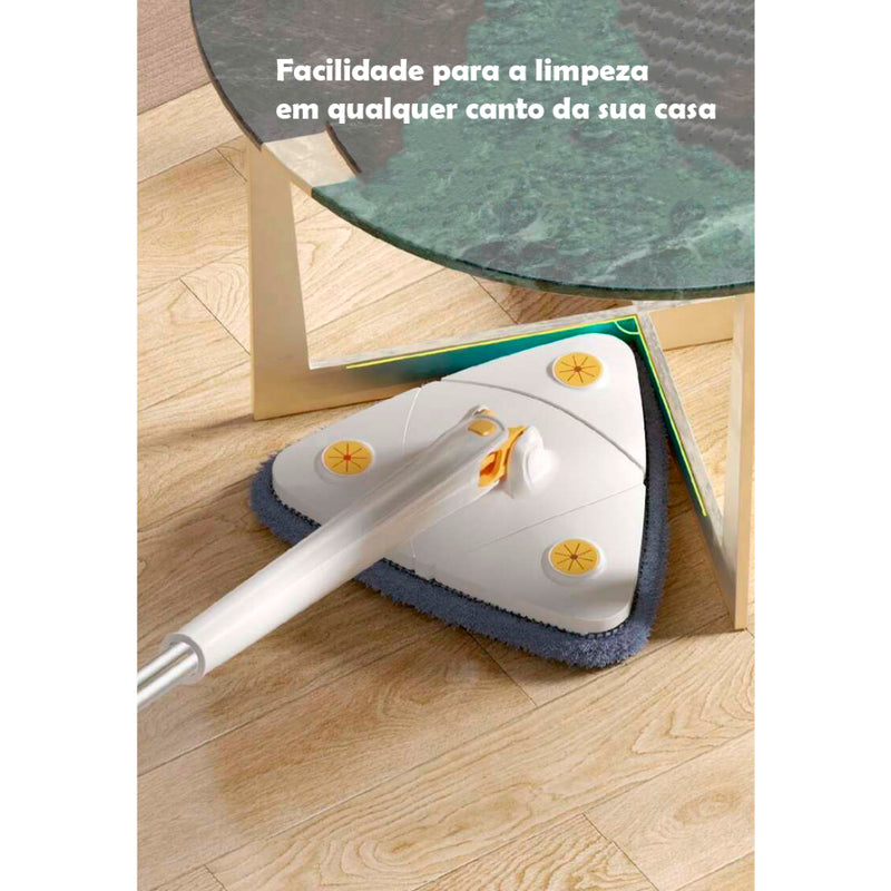 Esfregão Rodo Limpeza Triangulo Mop Giratório 360°. Praticidade para seu dia dia!