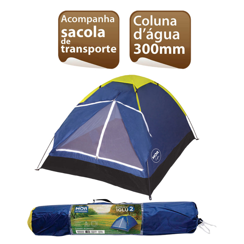 Barraca Camping Iglu para 2 Pessoas Azul -