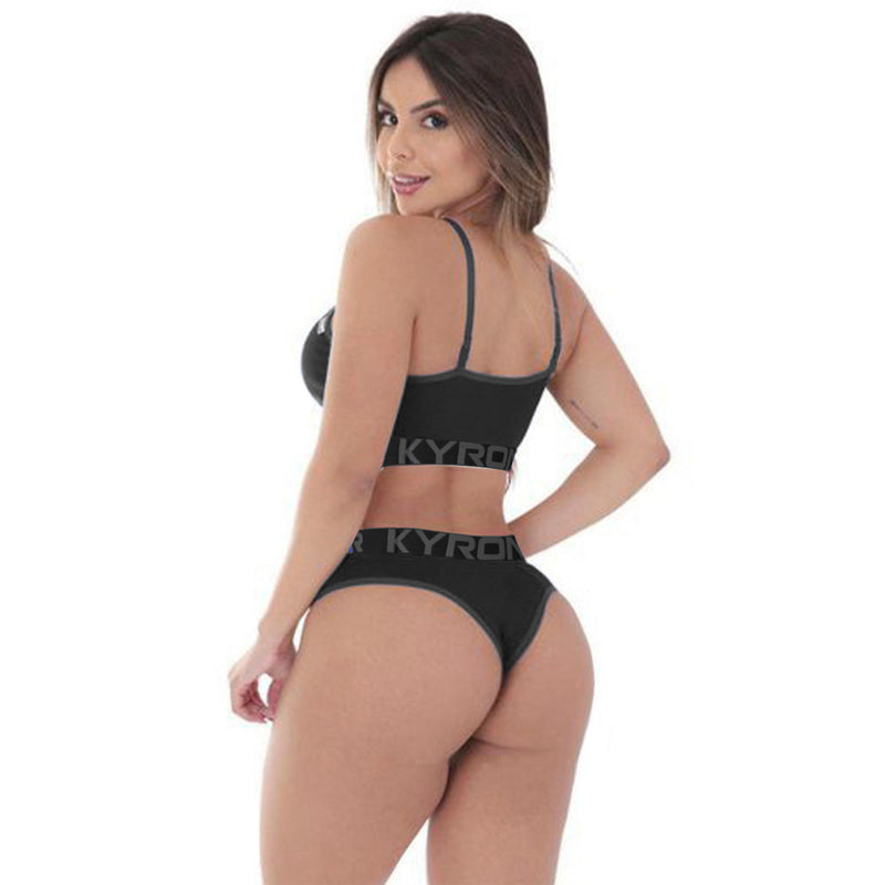 Kit 3 Conjuntos Feminino  Top e Calcinha Lingerie