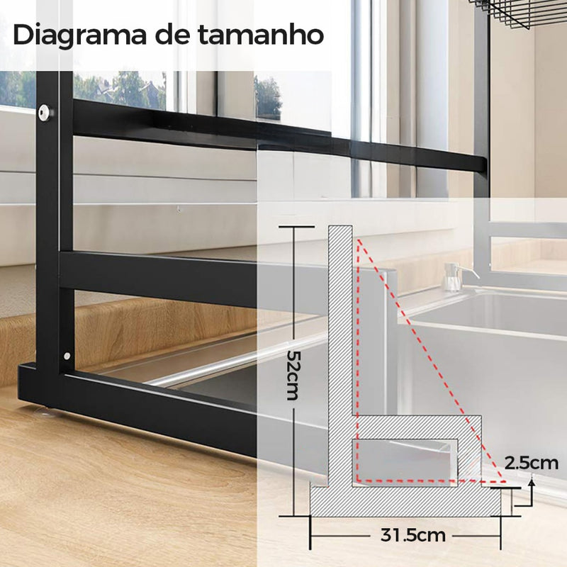 Escorredor Cozinha Pia Rack Aço Inoxidável Organizador Louça. Praticidade para seu dia dia!