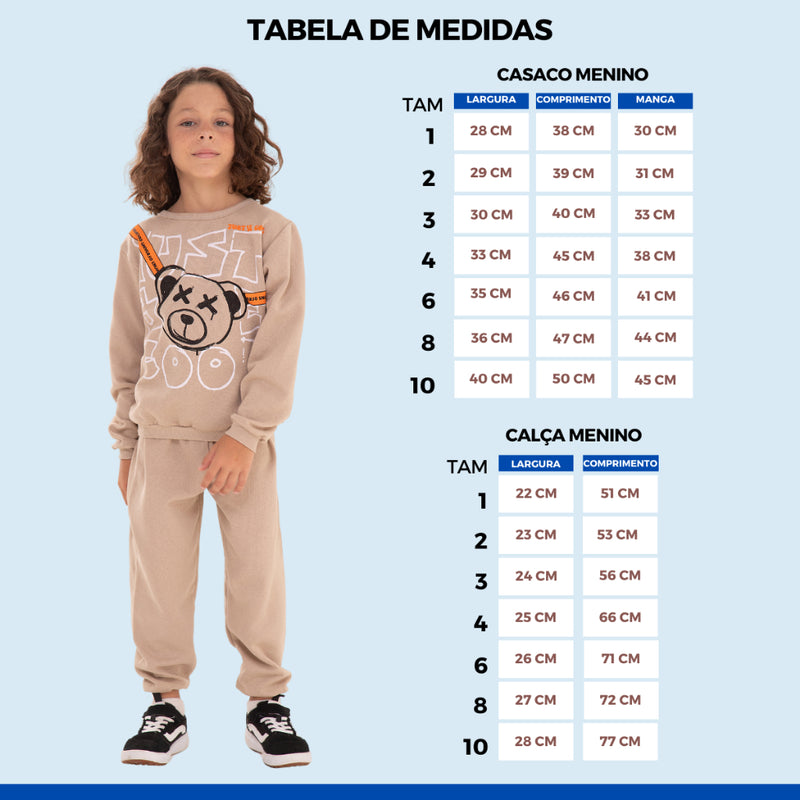 Kit Sortido 4 Peças de Roupas Masculino Infantil Inverno. Conforto para seu filho na hora do sono!