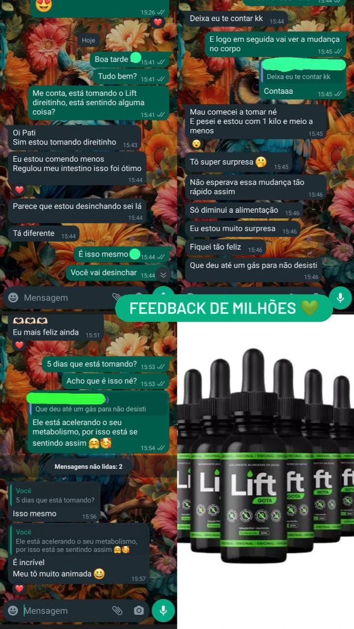 Poderosa Fórmula de Emagrecimento Lift  Detox  Gota