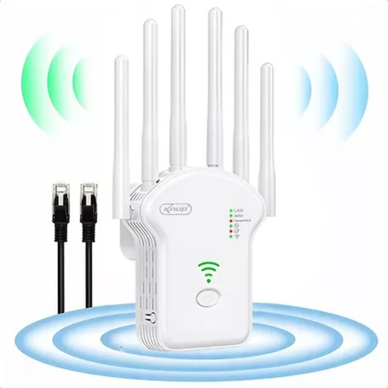 Repetidor Wifi Sinal Wireless Amplificador Extensor Potente Longo Alcance 6 Antenas