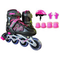 Patins Roller inLine Varias Cores Tamanho Ajustável Led + KIT PROTEÇÃO!