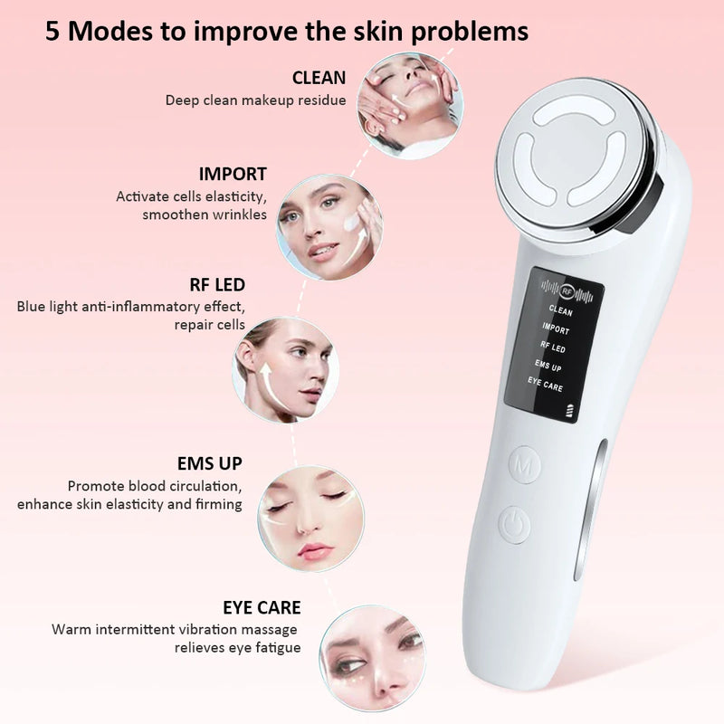 Poderoso  Microcorrentes  Anti-envelhecimento Massageador Facial e Pescoço