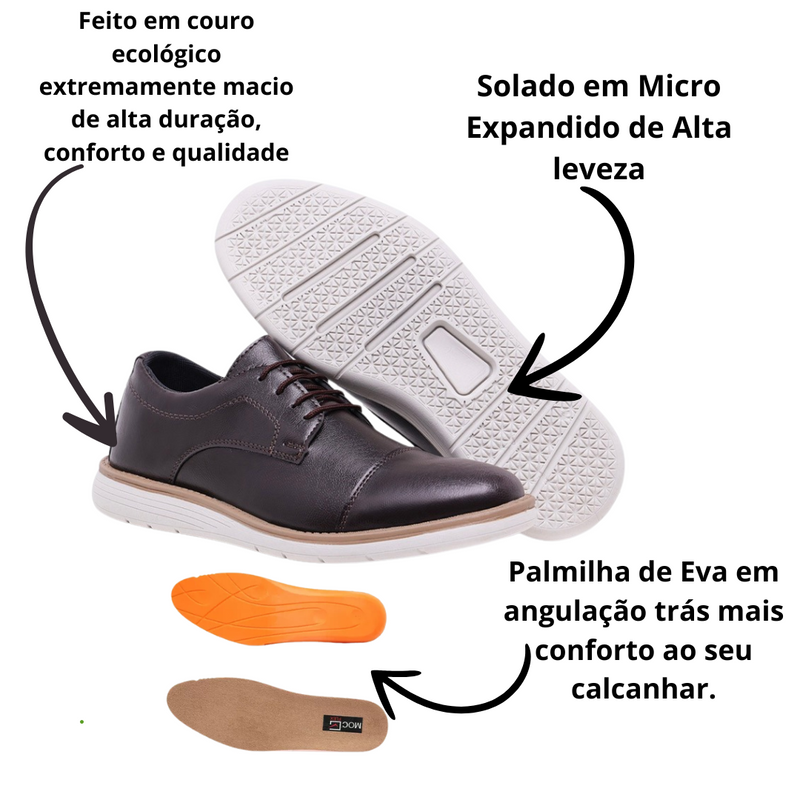 Sapato Social Oxford Masculino. A escolha perfeita para o homem moderno que busca sofisticação!