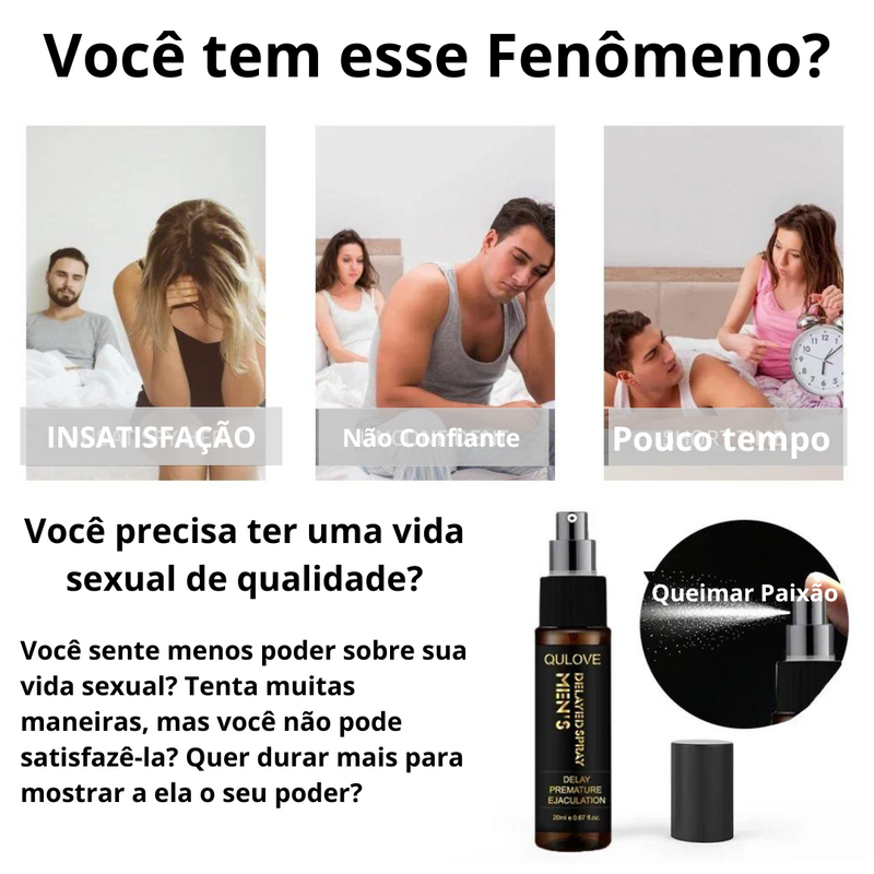 Poderoso Spray de atraso de ejaculação precoce! Desfrute de Intimidade Sem Pressa!