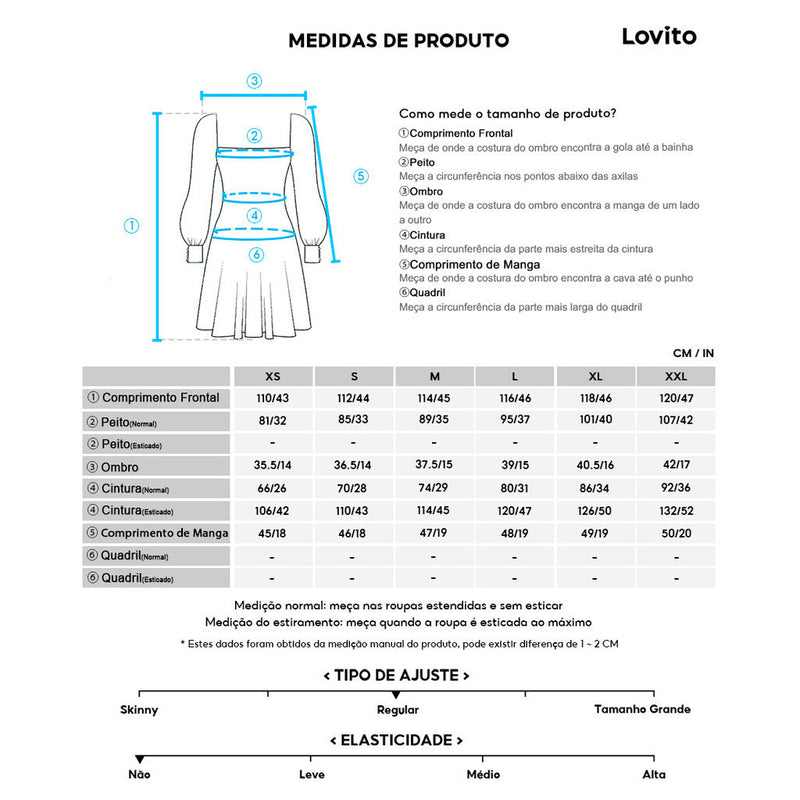 Lovito Vestido feminino elegante simples plissado!