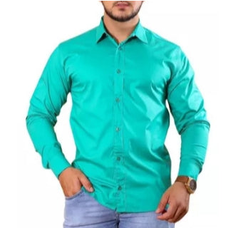 Camisa Social Manga Longa Slim Fit De Algodão