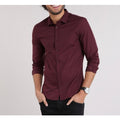 Camisa Social Manga Longa Slim Fit De Algodão