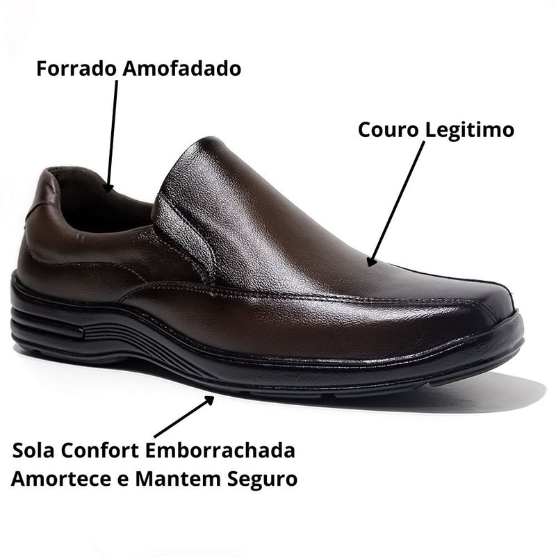 Sapato Social  Premiun de Couro Legitimo.O Toque de Elegância e Conforto que Você Merece!