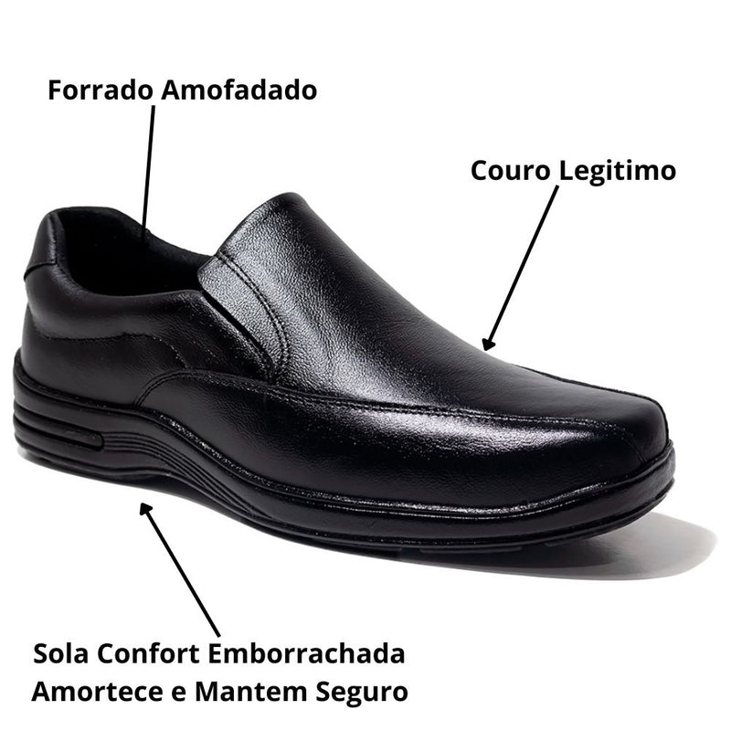 Sapato Social  Premiun de Couro Legitimo.O Toque de Elegância e Conforto que Você Merece!