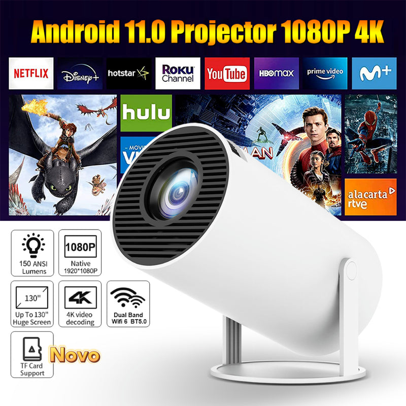 Projetor 4K HD 150 Polegadas, Celular, Tv B0x, Xbox, PS, Pc, Wifi HY300 Pro Magcubic